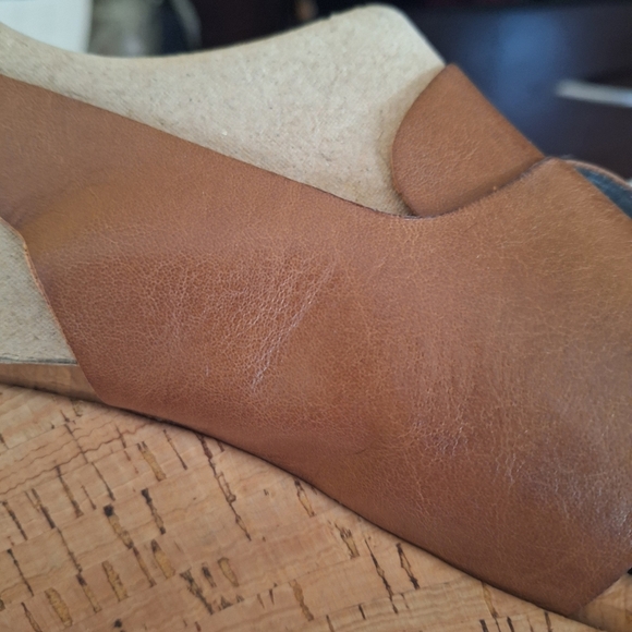 Kork-Ease Alex Boho Leather Wedge Platform Sandals Brown Comfort Slingback Sz 10 - Picture 9 of 12